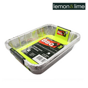 Lemon and Lime Deep Baking Foil Tray & Value 5Pk 36X29X7.5Cm