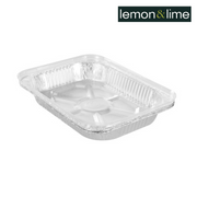 Lemon and Lime Foil Tray Large W/ Plastic Lid & 2Pk 45X34X6.5Cm – thumbnail