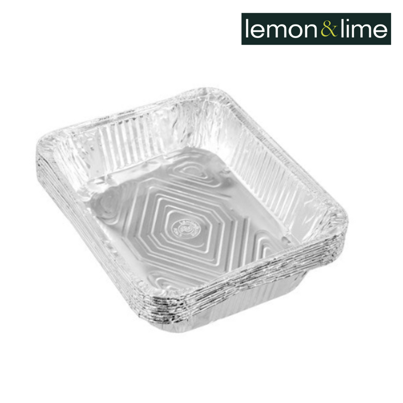 Lemon and Lime Foil Tray Rect 10Pk Pdq 32X26.5X6Cm