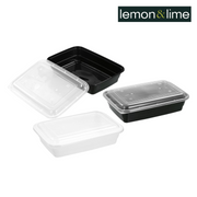 Lemon and Lime Reusable Food Prep Container 10Pk 1200Ml 3 Asstd
