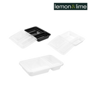  Lemon and Lime Reusable Food Prep Container 2 Section 10Pk 850Ml 3 Asstd