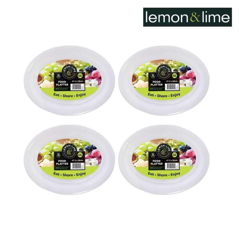  Lemon & Lime Serving Platter Oval Small 39X27cm 4PK