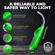 Lighter Gas Flexible Refillable Multi Purpose 4 Asstd