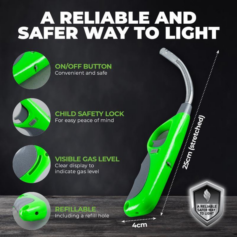 Lighter Gas Flexible Refillable Multi Purpose 4 Asstd