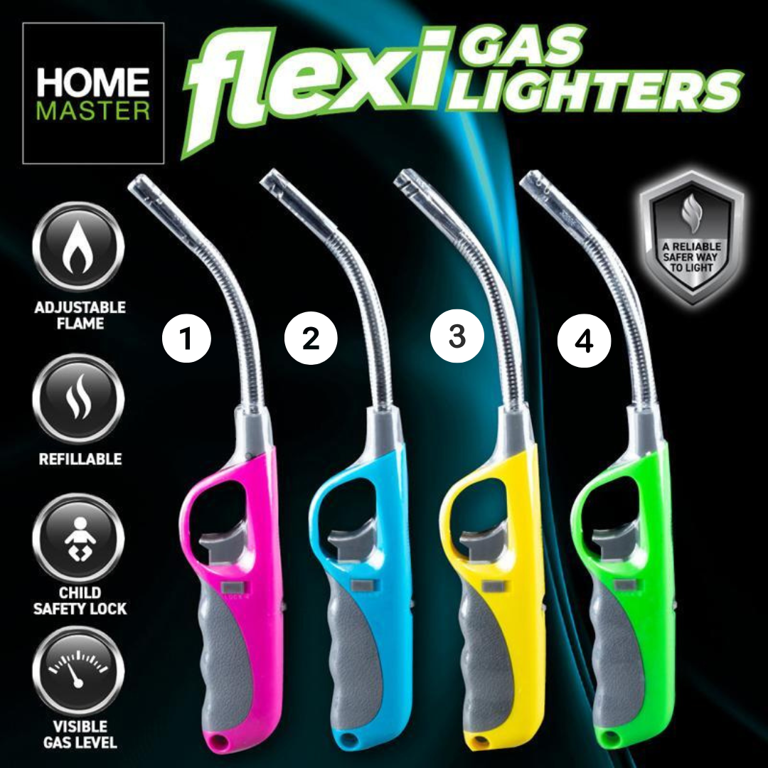 Lighter Gas Flexible Refillable Multi Purpose 4 Asstd