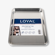LOYAL Elite Quarter Baking Tray 33 × 24 × 2.5 cm non‑stick carbon steel, rimmed baker – thumbnail