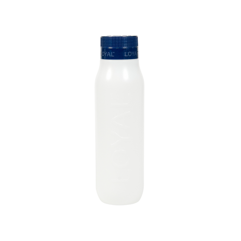 500ml White bottle with a blue cap 