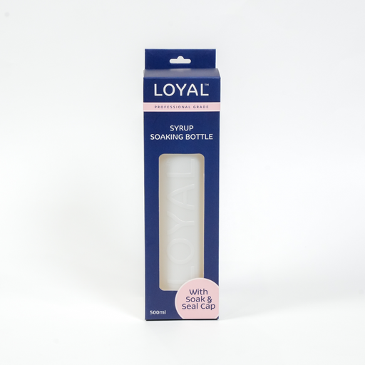 LOYAL Soaker Bottle 500ml with clear body and precision nozzle for cake and dessert soaking