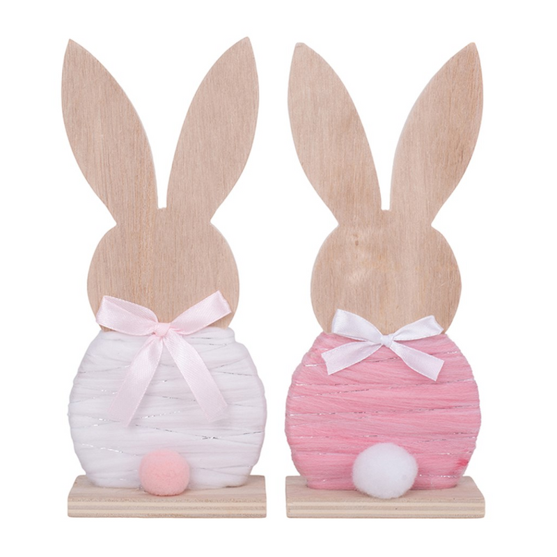 MDF Bunny Table Top 2 Assorted 8x19x4cm