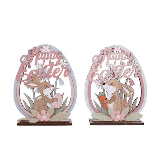 MDF Table Top Easter Egg Sign 2 Assorted