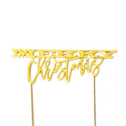 Gold Plated Cake Topper Merry Christmas – thumbnail