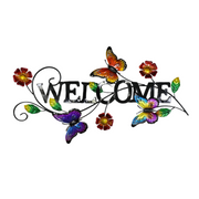 Welcome Metal Wall Art 84cm