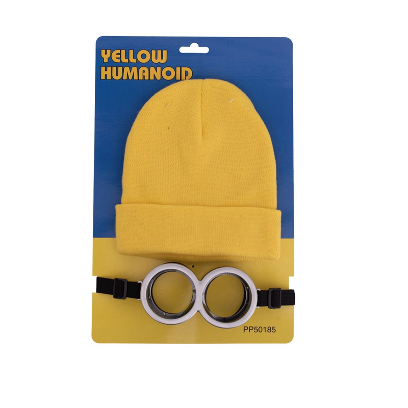 Yellow beanie and goggles set