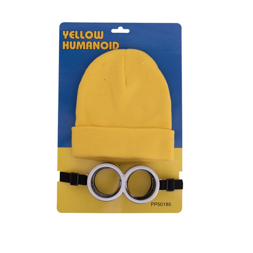 Yellow beanie and goggles set