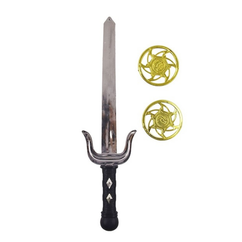 Ninja Toy Weapons-37Cm Dagger & 2 Stars 3Pc