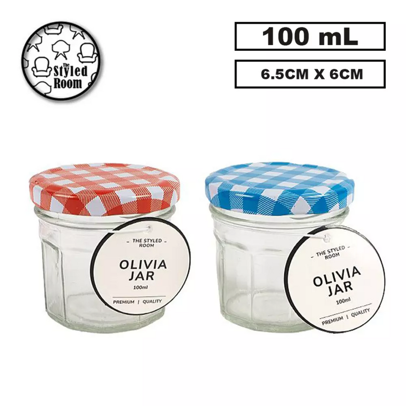 Hex Glass Jar 100ml Assorted