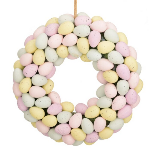 PASTEL EGG WREATH 32CM