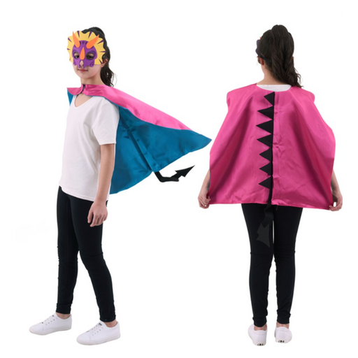 Pink Dragon Cape and Mask Set 70cm 