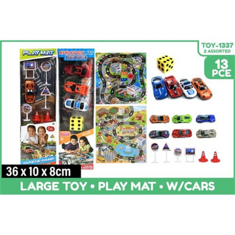 Playmat with cars and Accessories 80x70cm