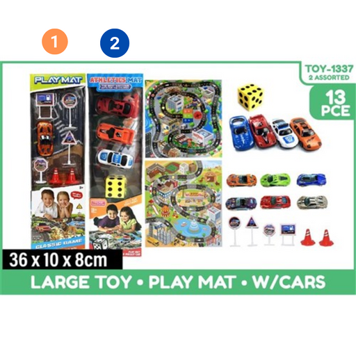 Playmat with cars and Accessories 80x70cm