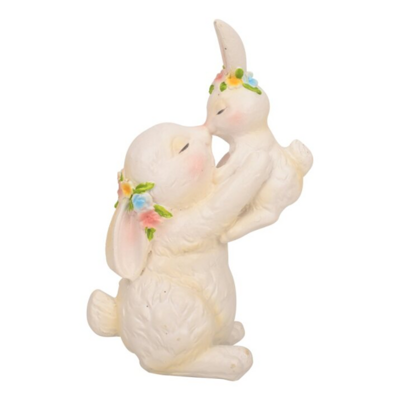 POLYRESIN MUMMA BUNNY W/BABY BUNNY 6.5X4X10CM