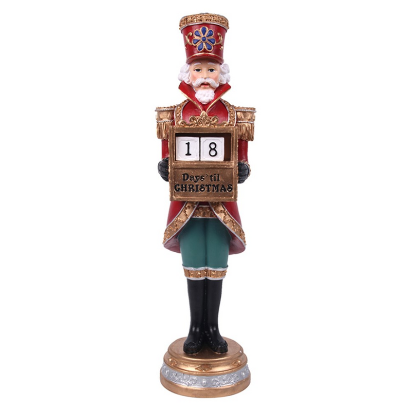 Polyresin Nutcracker W/Date 40.5Cm