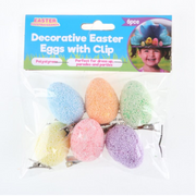 Polystyrene Egg With Clip 6pk