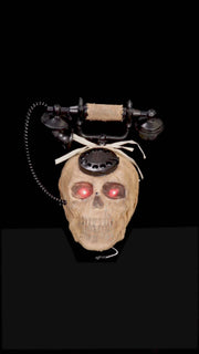 Animated Skull Telephone 22cm