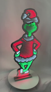 Dr. Seuss Grinch Standing Infinity Light 90cm with glowing LED mirror effect