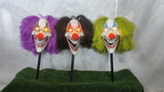 Light Up Clown Head Stake Battery Operated 80cm 3pk