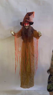 Animated Hanging Witch Battery Operated 180cm