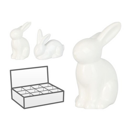 Rabbit Dolomite White 9cm 2 Assorted