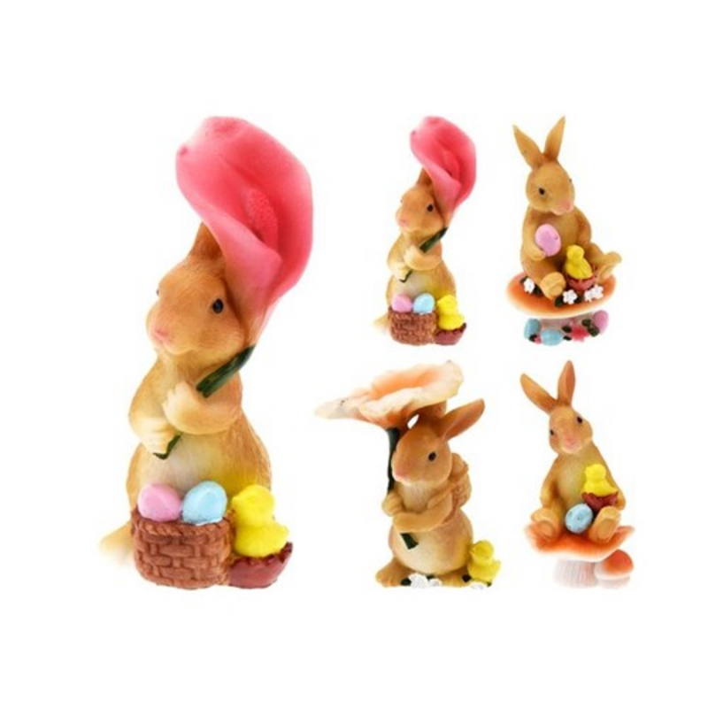 Rabbit Ornament 10cm 4 Assorted