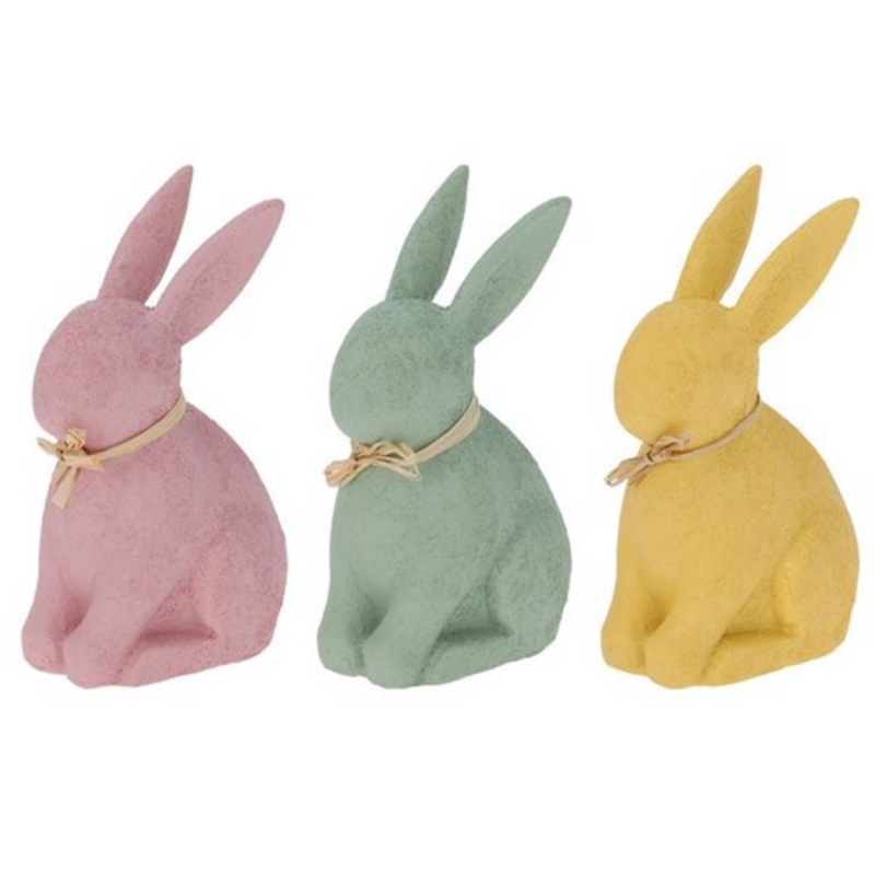 Rabbit Sitting 12cm 3 Assorted