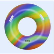Rainbow Jumbo Swim Ring 119 cm. Inflatable pool floater.