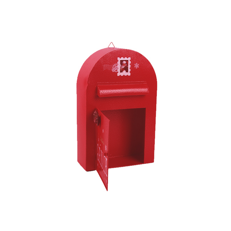 Red Letters To Santa Letter Box 24.5x12x38cm