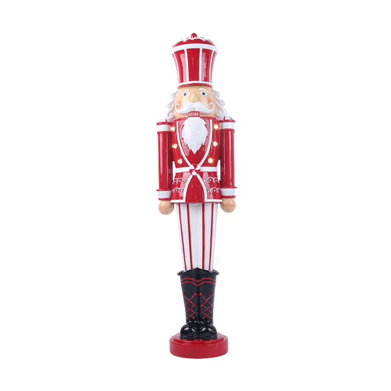 Red & White Nutcracker W/ Lights 18x13x69cm