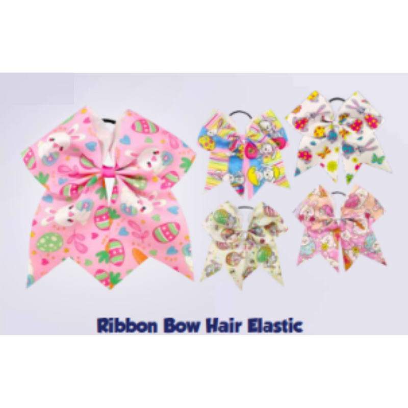 Ribbon Bow Hair Elastic Assorted