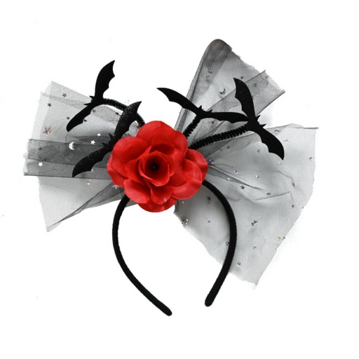 Rose And Bat Headband