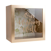 Rose Gold Wishing Well Keepsake MDF 30X30X20CM – thumbnail