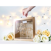 Rose Gold Wishing Well Keepsake MDF 30X30X20CM – thumbnail