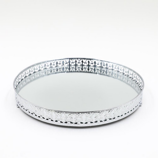 Round Metal Plate Silver D35Cm