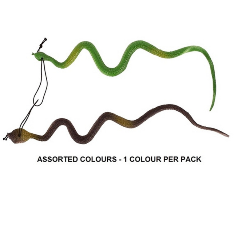 Rubber Snakes 1pk 30cm 2 Asstd