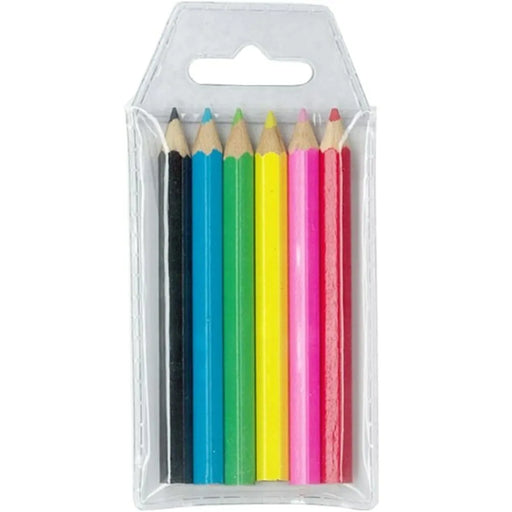 Pencil Coloured Half Length in PVC Wallet 6pk