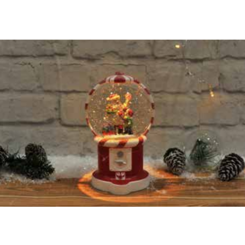 Santa In Gumball Machine Glitter Swirl