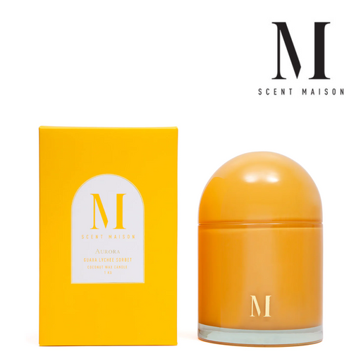 Scent Maison Glass Dome Candle 1000g - Guava Lychee