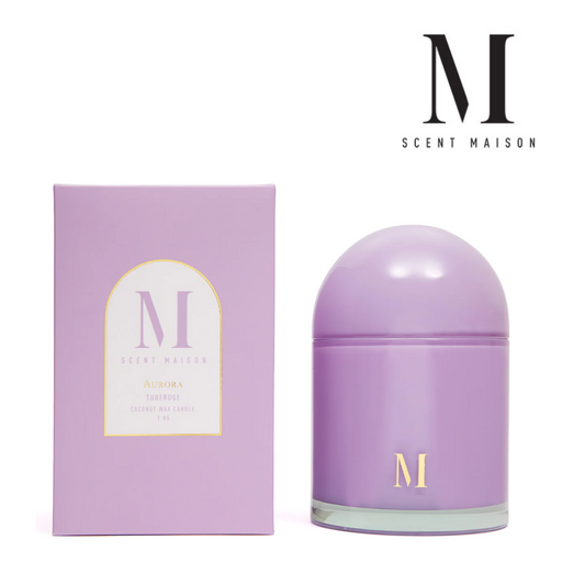 Scent Maison Glass Dome Candle 1000g - Tuberose