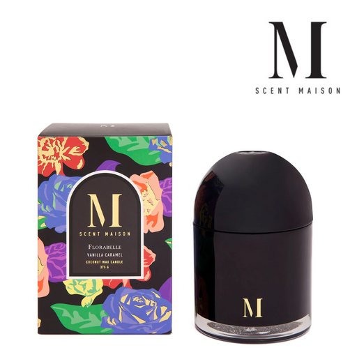 Scent Maison Glass Dome Candle 375g - Vanilla Caramel