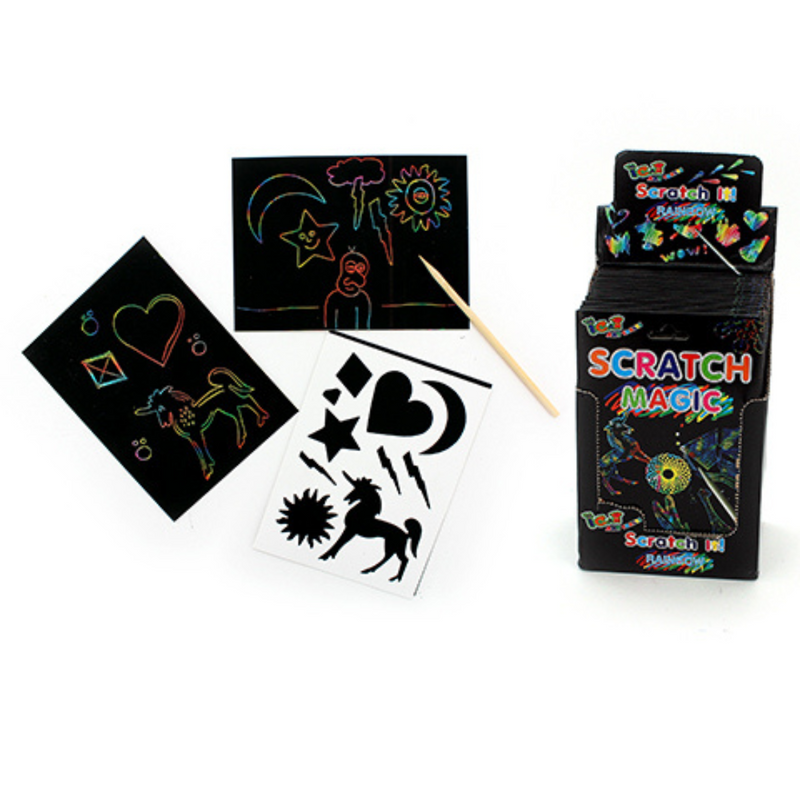 Scratch Magic W/Stencil & 2 Sheets & 1 Stick