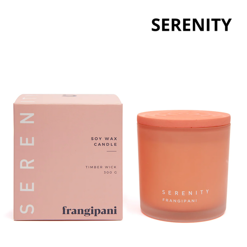 Serenity Glass Jar with Lid in Box 300g - Frangipani